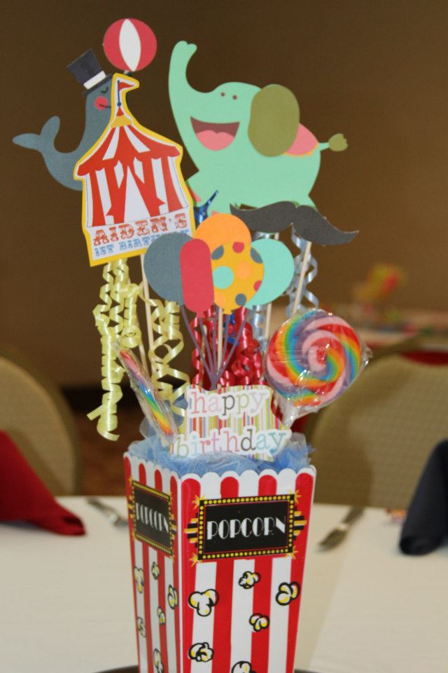  Cricut  Project Circus Themed Centerpiece Birthday  Bash 